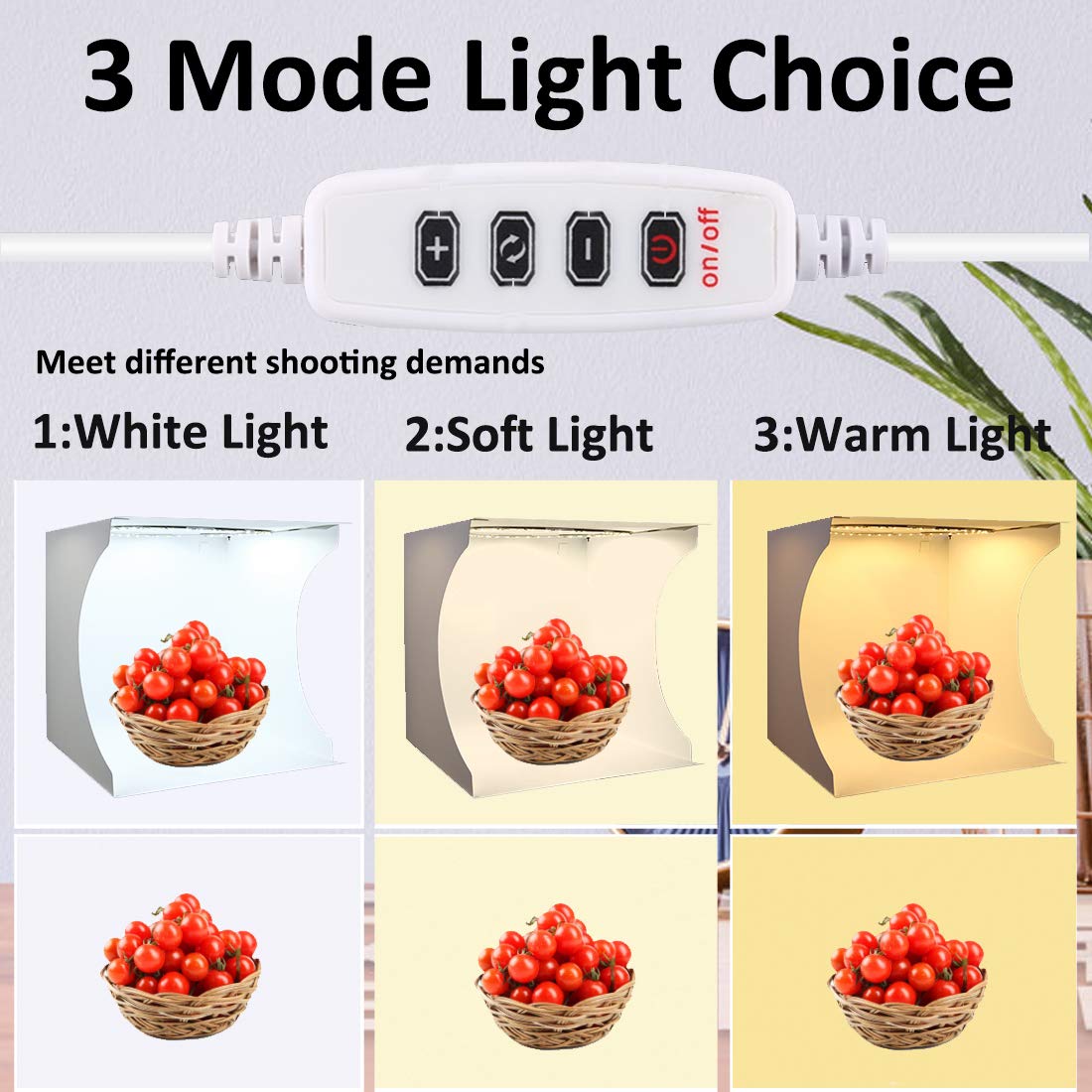 Photo Studio Light Box Kit, 12Inch X 12Inch Photography Adjustable Light Box With 80Pcs Smd Led Beads, Portable Photo Shooting T